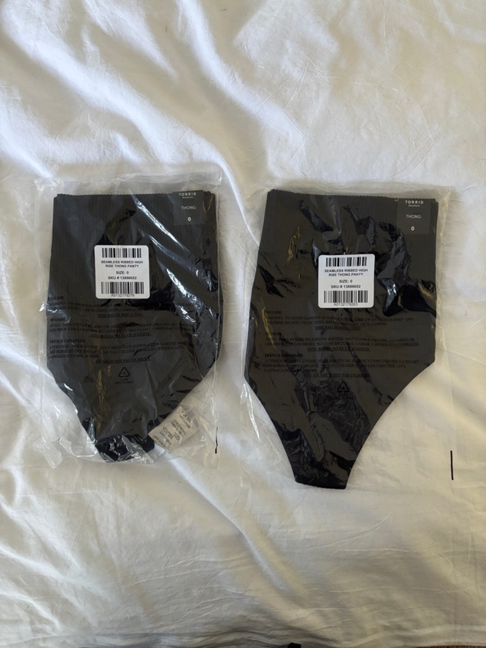 Torrid Black Seamless Thong Panties